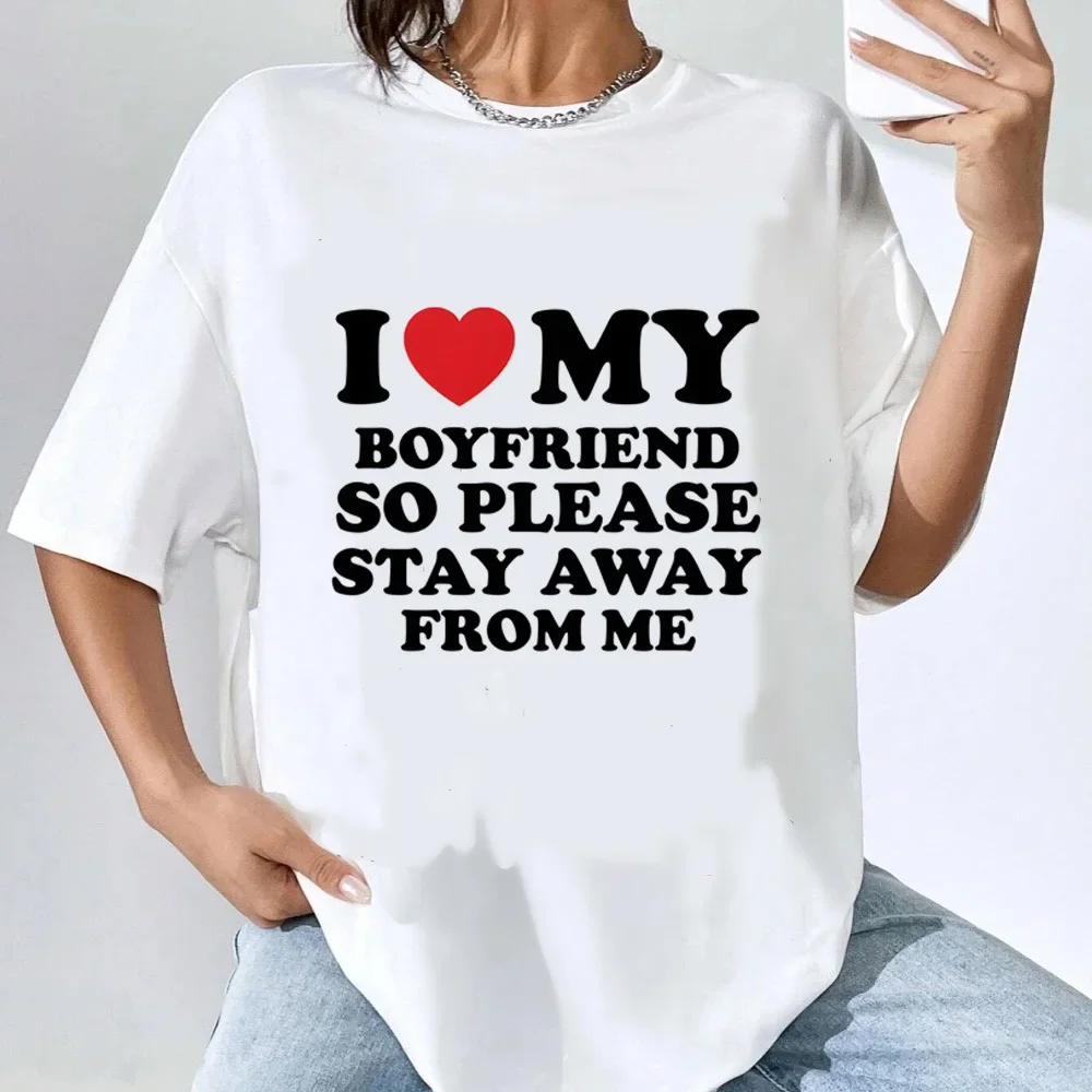 i Love My Boyfriend i Love My Girlfriend tshirt female harajuku  Digital 2000s 80s Pastel Y2k Digital anime graphic 2000s Retro