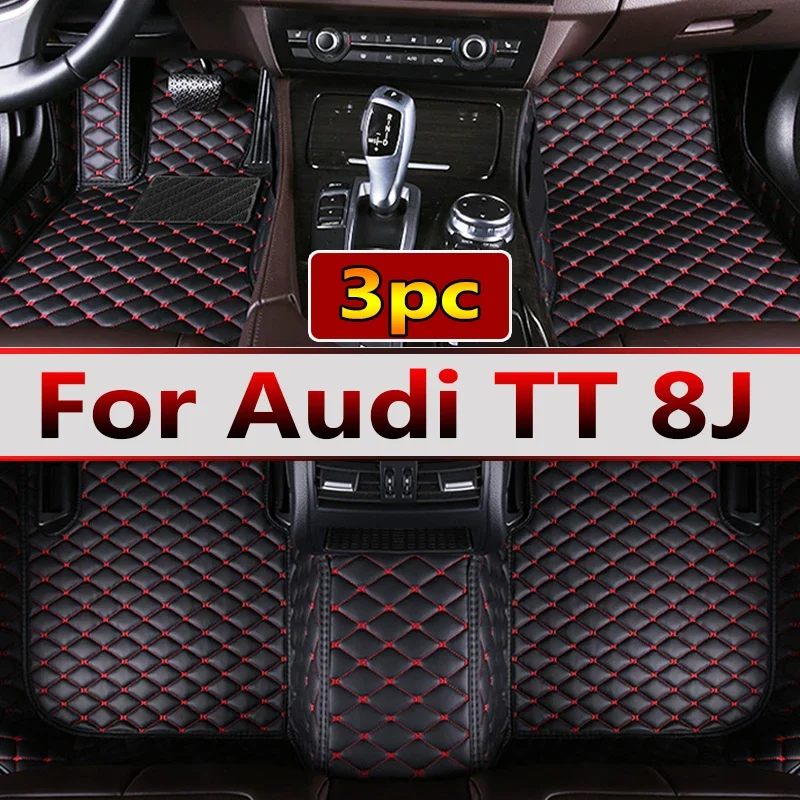 

Car Floor Mats For Audi TT 8J MK2 2007~2014 Luxury Leather Mat Auto Rugs Durable Pad Protective Carpets Set Car Accessories 2008