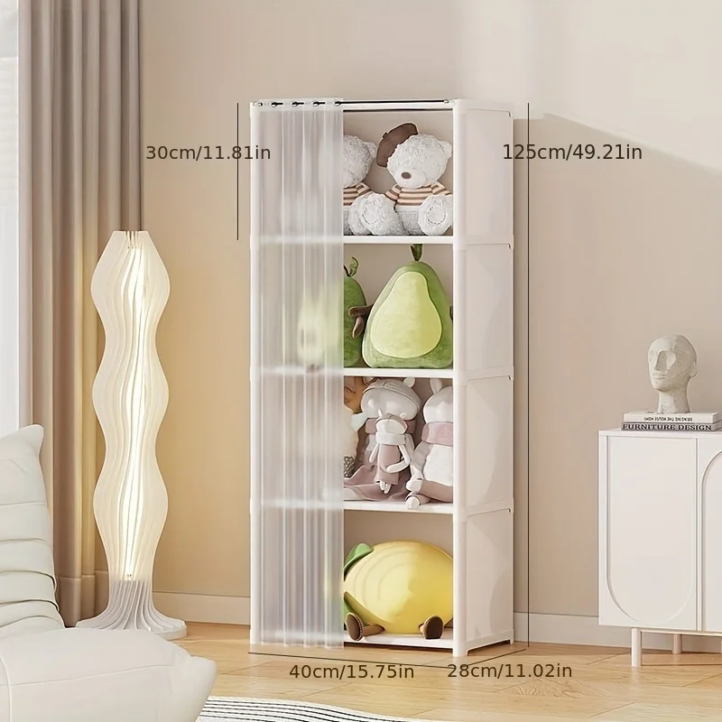 Custom.Versatile Multi-Layer Storage Organizer Dolls, Blind Boxes & Plush Toys - Dust proof Display Cabinet with Metal Frame