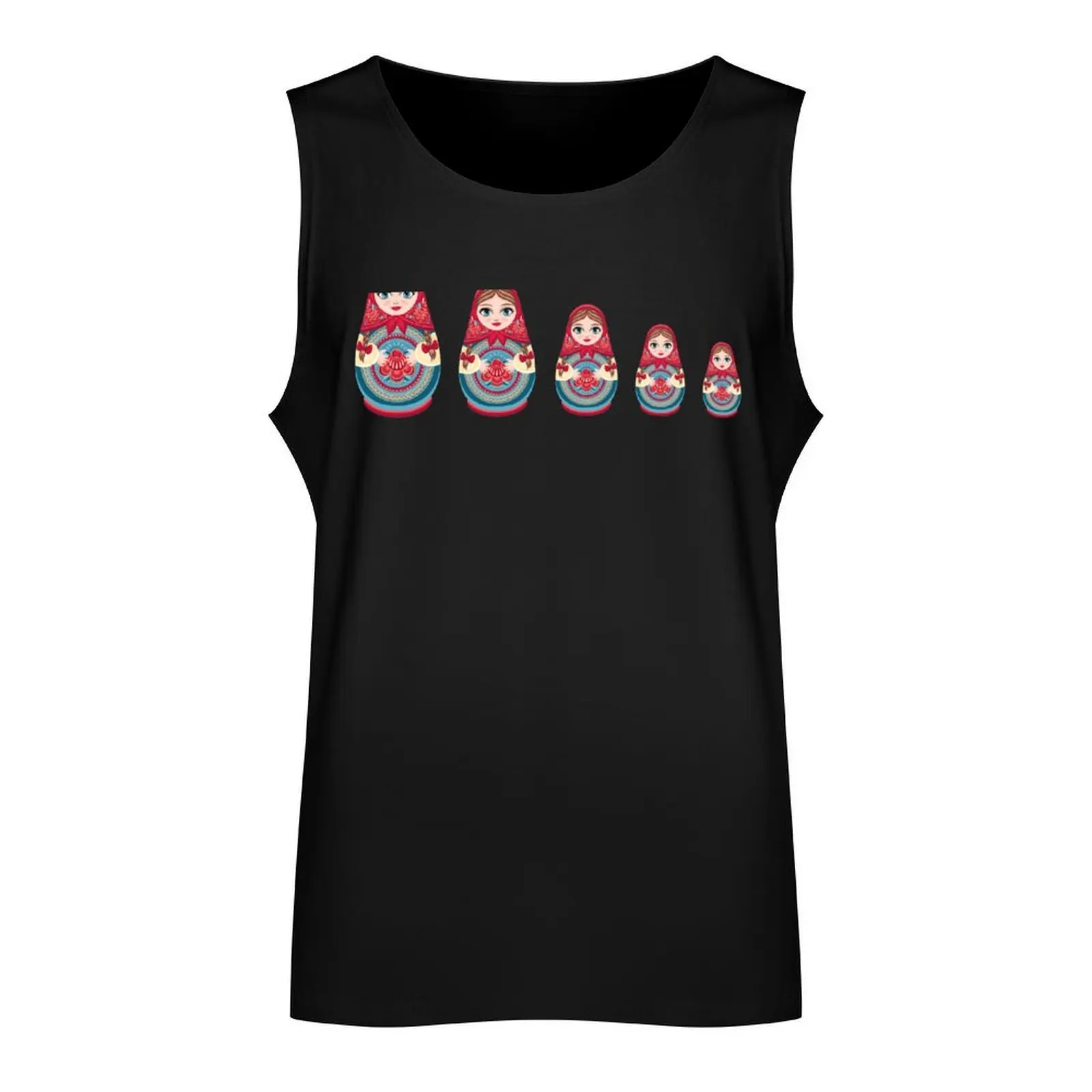 babushka matryoshka russian stacking nesting dolls Tank Top Gym man sports clothes for men mens gym clothes