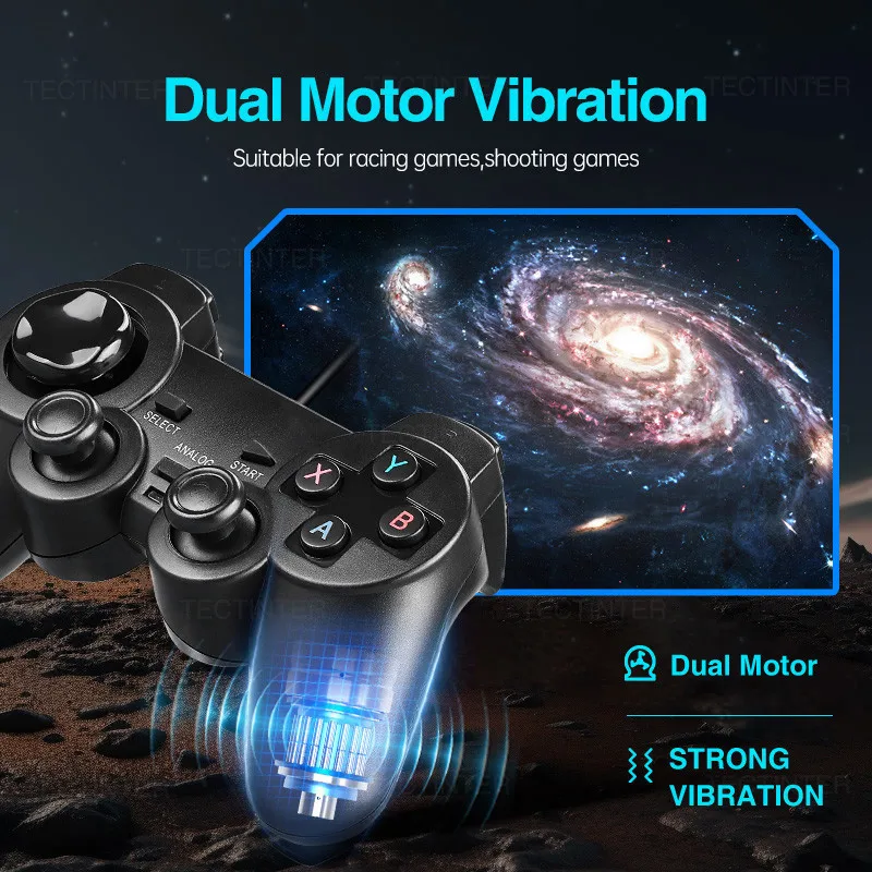 소니 플레이스테이션 3 용 USB 유선 컨트롤러, PS3 게임패드 조이패드 조이스틱 컨트롤, PC 게임 콘솔용 이중 진동 충격