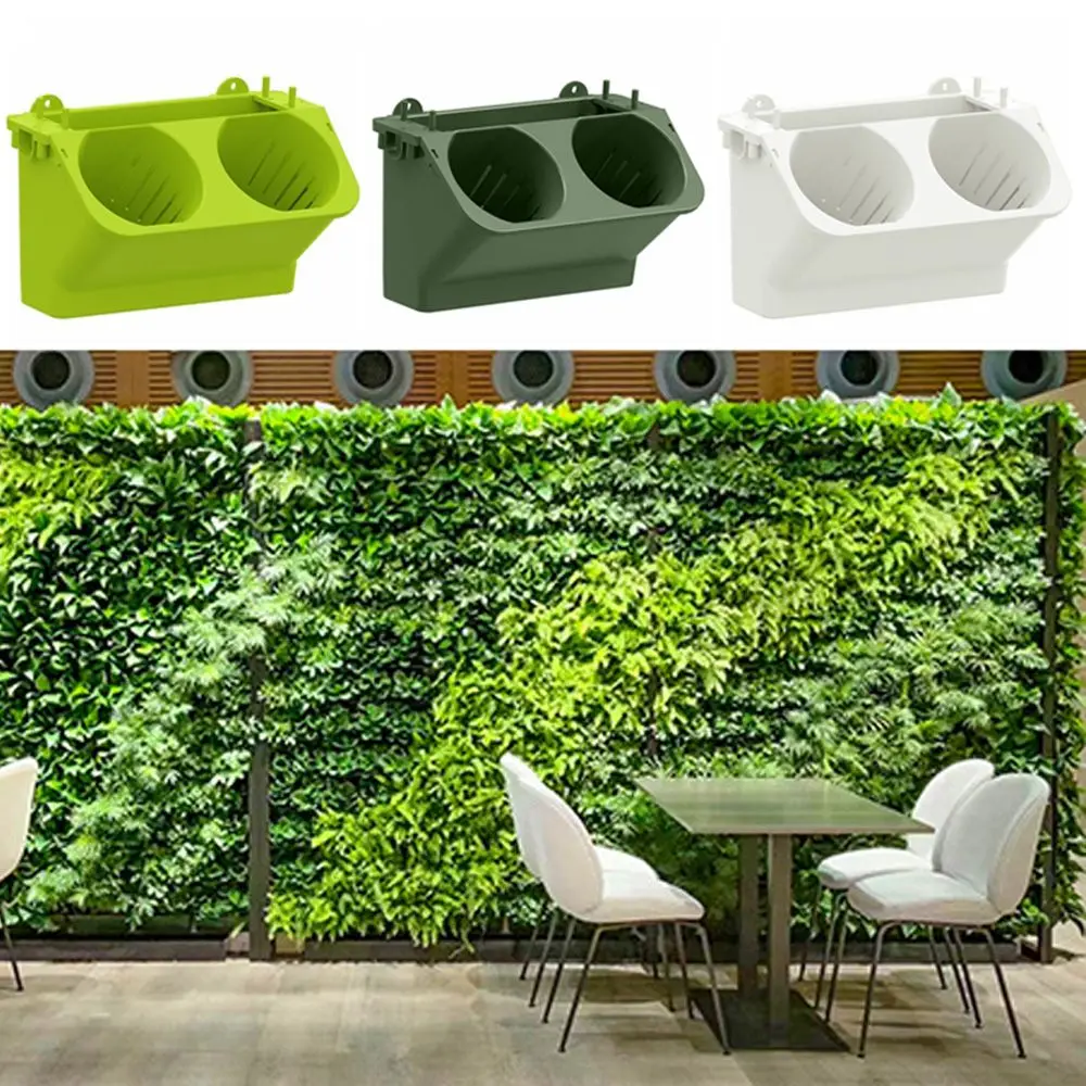 Stackable Wall Planter Garden Plastic Pots Self Watering Flower Pot Wall Hanging Vertical Succulents Plant Bonsai Pot Home