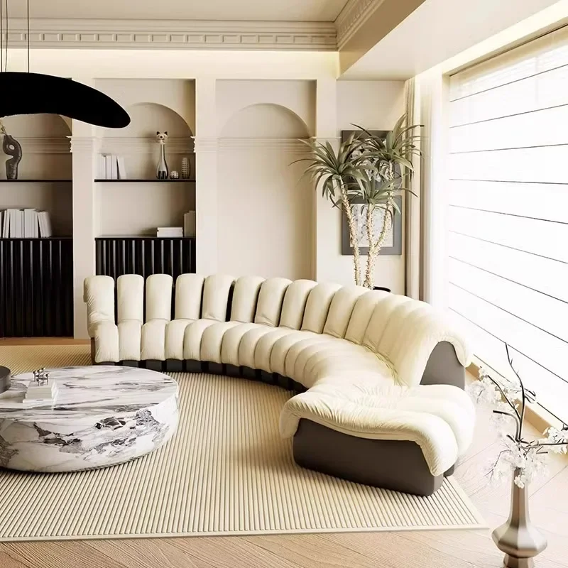 European Modern Living Room Sofas White Classic Soft Curved Living Room Sofas Puff Lounge Fauteuils De Salon Furniture For Home