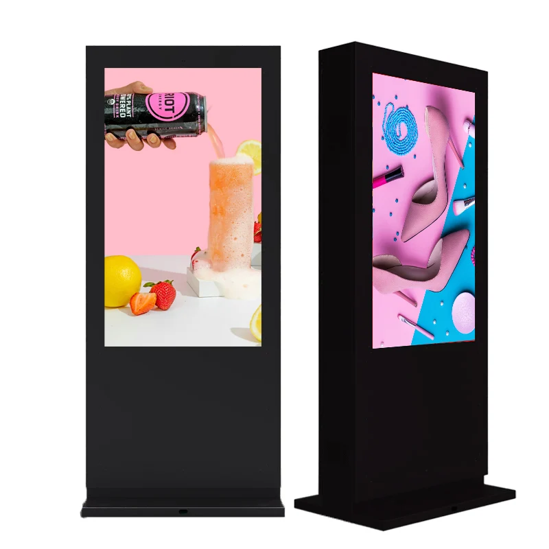 75 Inch 3000Nits Dual Sided Waterproof Outdoor Digital Signage Advertising Display Player IP65 Waterproof Totem for Mall