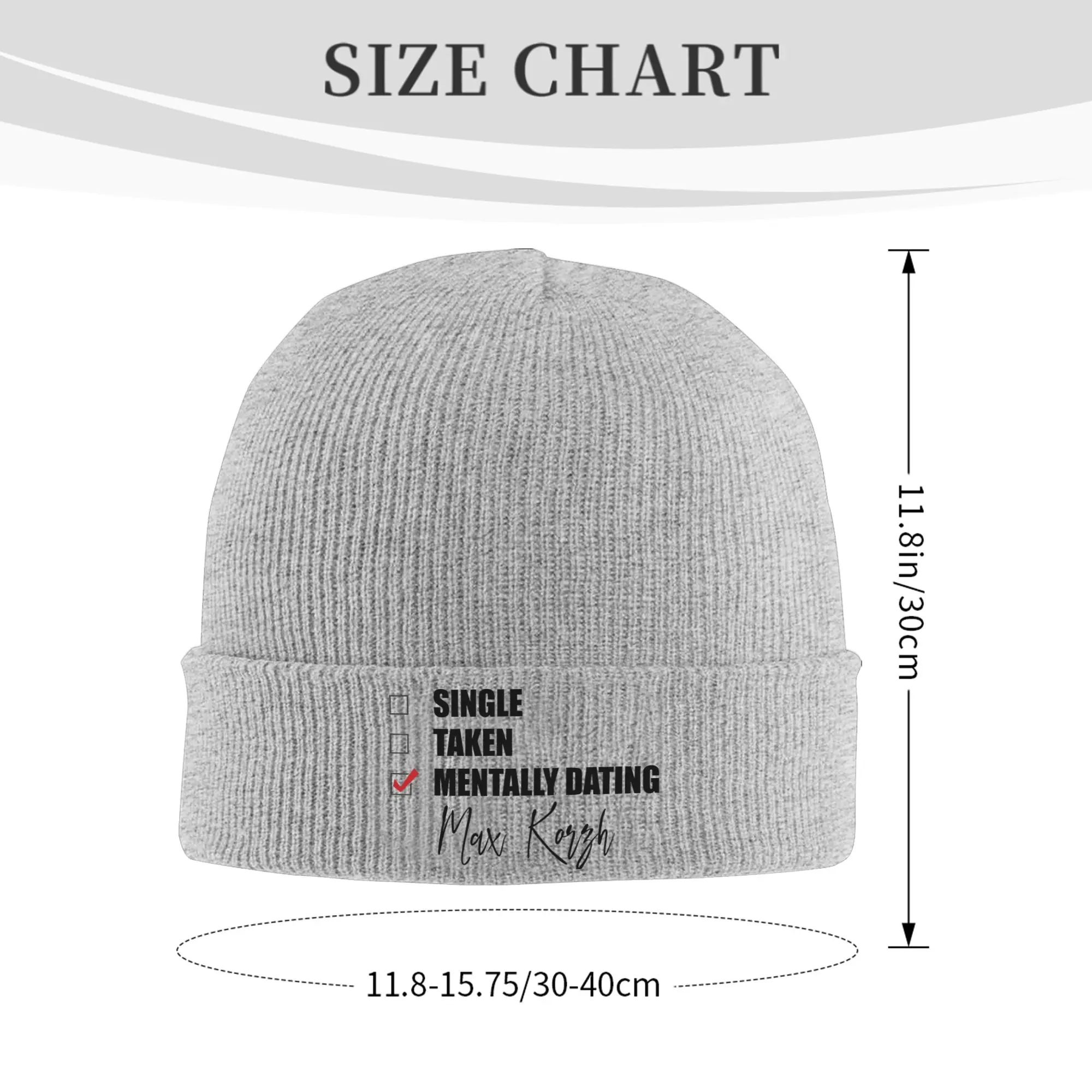 Mentally Dating Max Korzh Beanie Hats  Bonnet Hats Men Women Unisex Y2K Cool Hippie Knit Hat Autumn Design Warm Caps