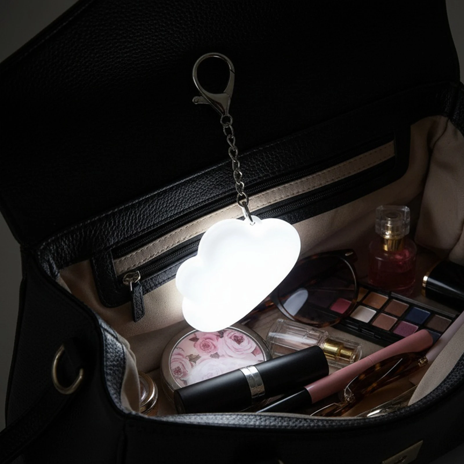 

2/3/4 шт., сумка, светильник, кошачья лапа/белое облако/круг/сердце, перезаряжаемый кошелек, аксессуары для ламп для женщин и девочек, рюкзак