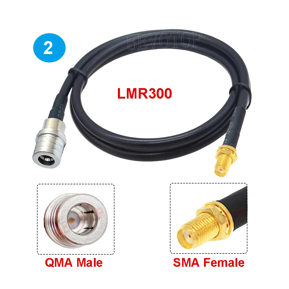 1PCS LMR300 Kabel SMA Male naar QMA Male/Female Connector Laag Verlies 50-5 RF Coaxiale LMR-300 Jumper