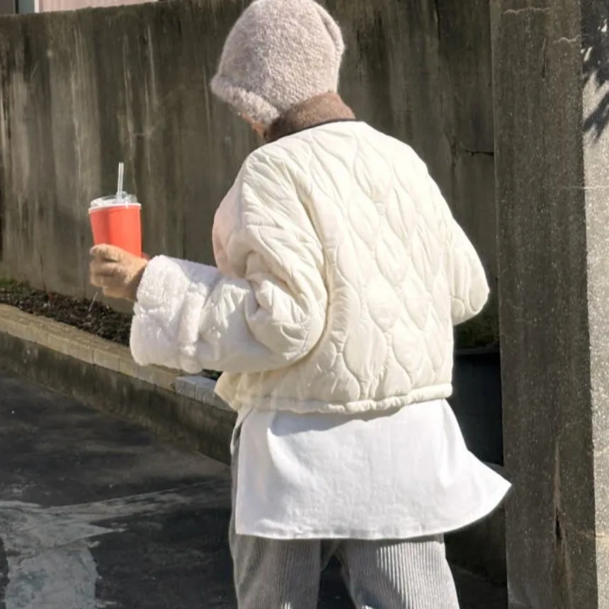 Femmes décontracté ort Sve Long coton Jaet manteau coréen Sle hiver Faion grande taille fourrure intérieure petite taille disponible