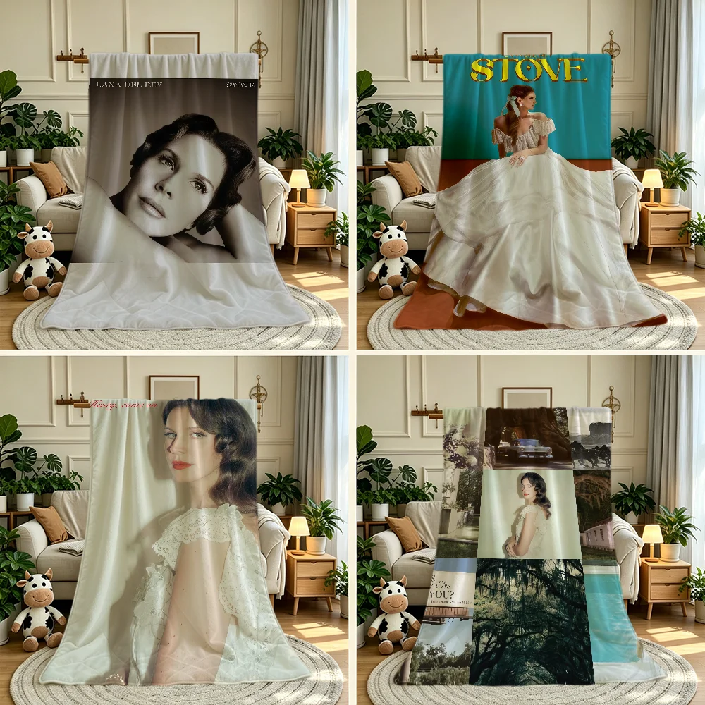 L-Lana D-Del Rey Stove Singer Blanket Throw Super Cosy Plush Living Room Sofa Couch Childish Birthday Gifts