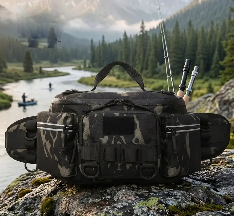 Multifunktionale Hüfttasche Taktische Camping-, Wander-, Kletter-, Brust-, Hüft- und Umhängetasche Angelzubehör-Köder-Aufbewahrungsrucksack – Detail 2