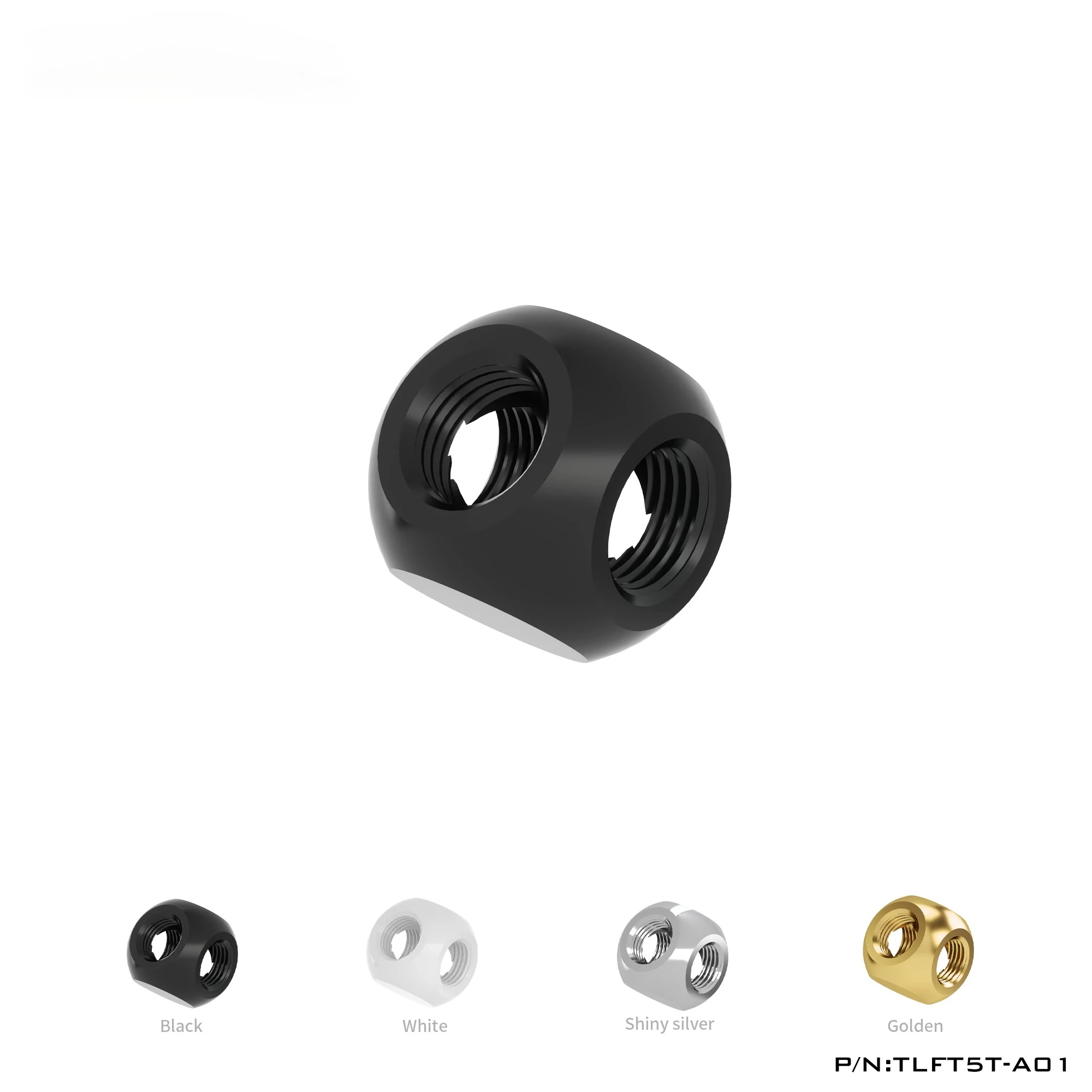 

G1/4 чистая медь, тройник, тройник, пятиходовое, кубическое переходное гнездо, черный/ярко-серебристый/белый