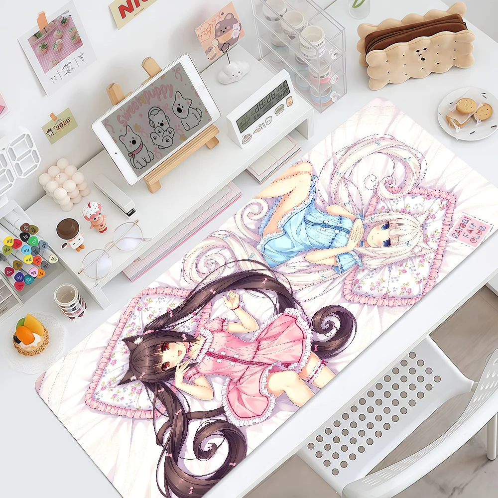 Mouse Game Pad MousePad Non-slip Adventure Lockedge Office N-Nekopara Student Gaming Thickened Pretty Large Writing Pad Cushion