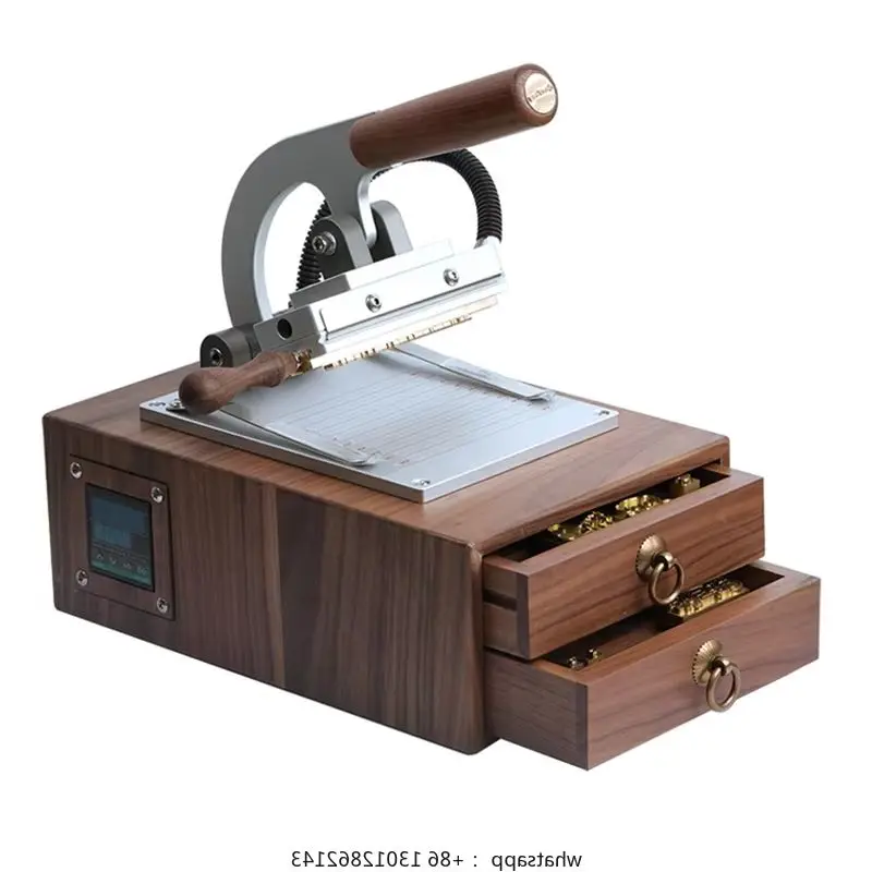 

2026 WT-90XT Hot Foil Stamping Machine Manual Box Type Bronzing Machine for Leather and Wood Branding Embossing Heat press