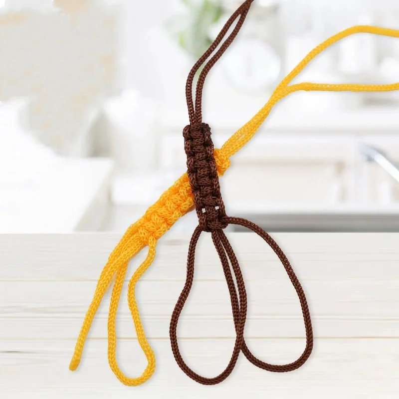 5pcs/Lot Teapot Purple Clay Teapot Rope Wrist Strap Diy Jade Thread Handmade Woven Anti Drop Tea Set Small Gift Jewelry