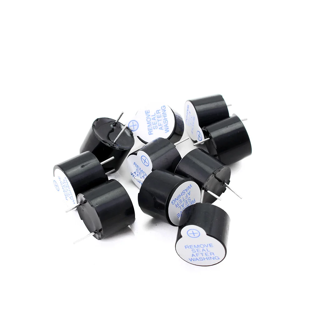 10pcs/lot 5V Active Buzzer Magnetic Long Continous Beep Tone 12*9.5mm Mini Active Piezo Buzzers Universal buzzer 5V 12mm