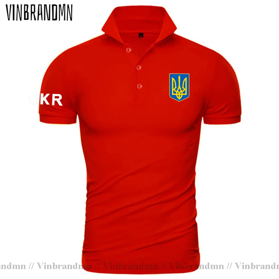 Ukraine Ukrainian polo shirt men short sleeve white brands printed for country 2021 cotton nation team flags new UKR Ukrayina 20