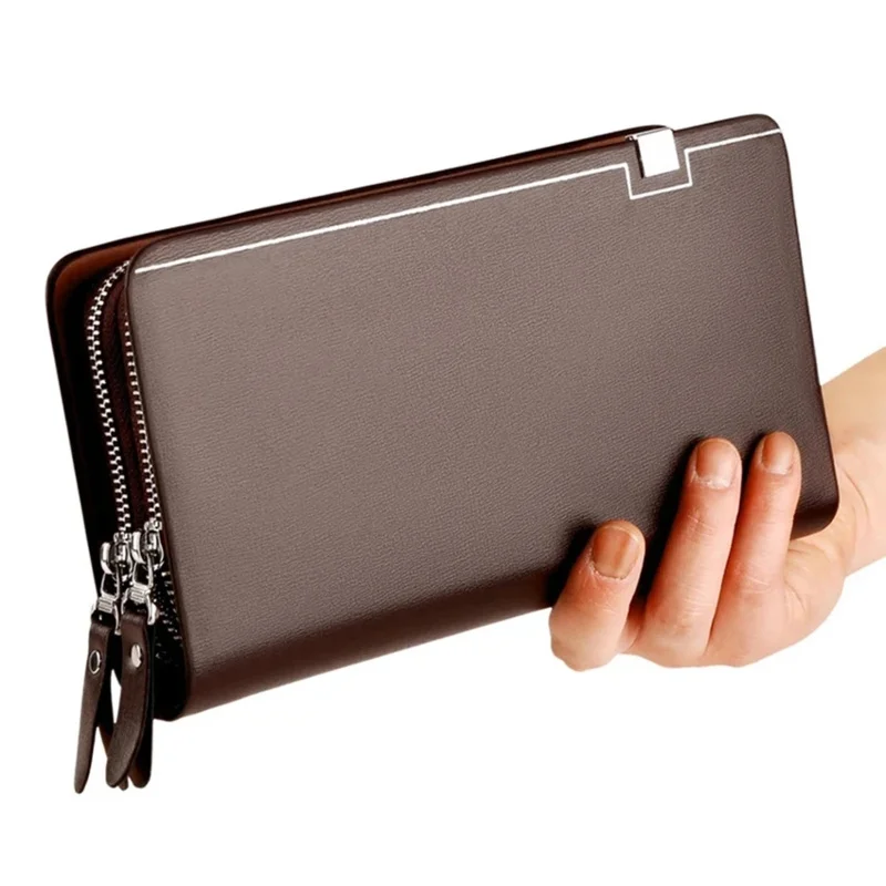 

2024 Business Long Clutch bag Wallets Men's Handbag Brand Wrist Strap Clutch Wallet for Male Cell Phone Purse Card Holder bags