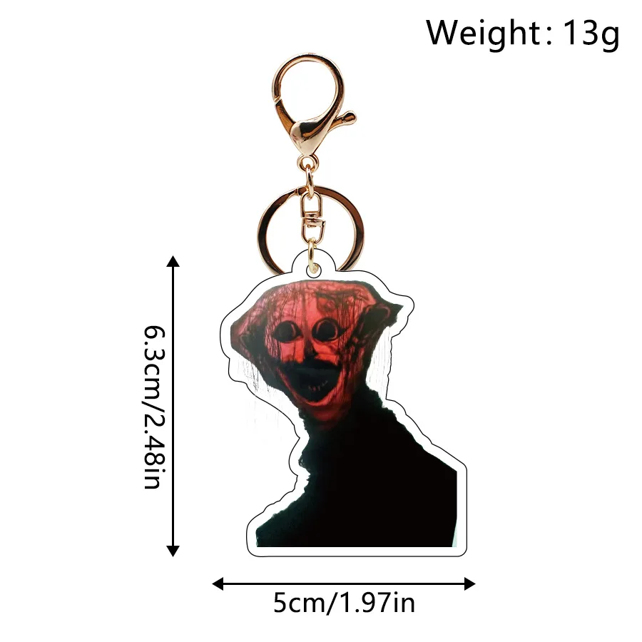 Creative The Boiled One Acrylic Keychain Game Peripheral Terror Cartoon Figure Bag Pendant For Kids Jewelry Birthday Gift