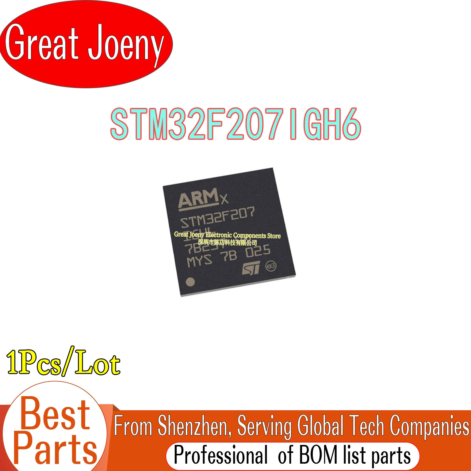 

100% New Original STM32F207IGH6 IC MCU Chipset UFBGA-176