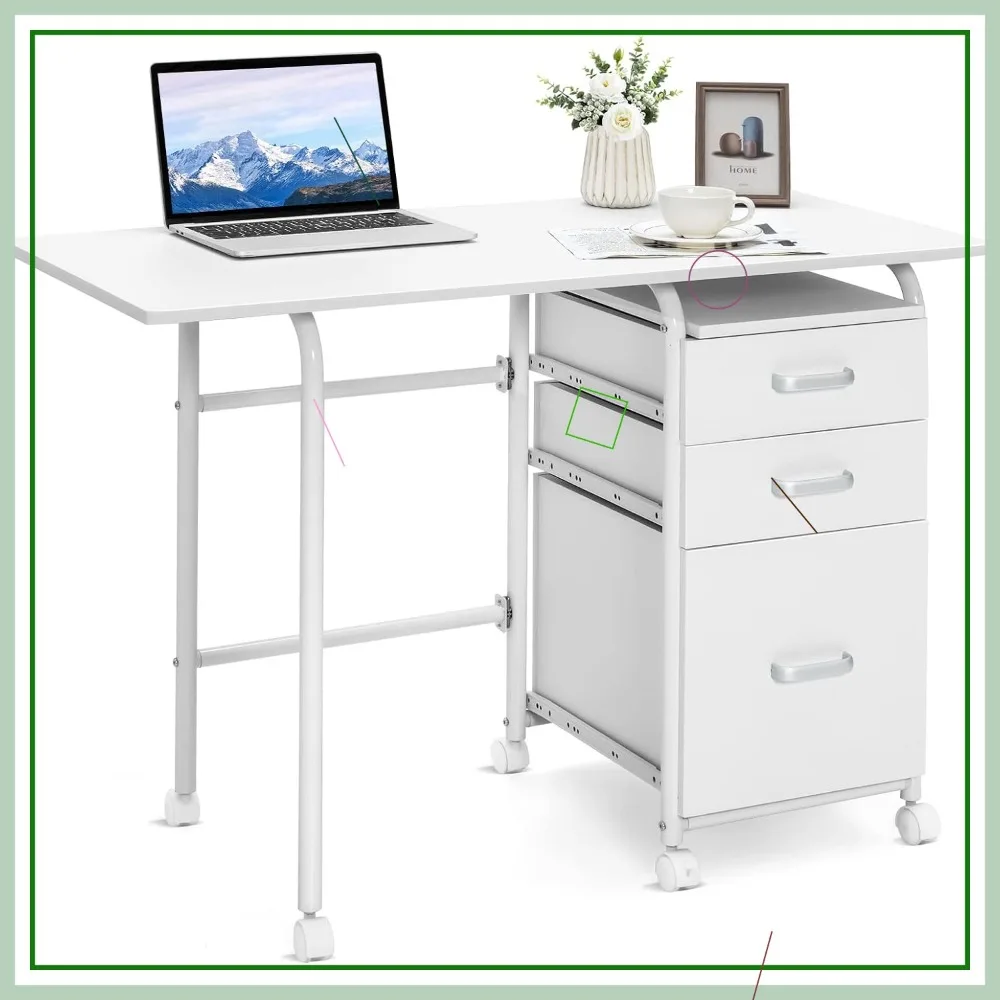 White Folding Desk …