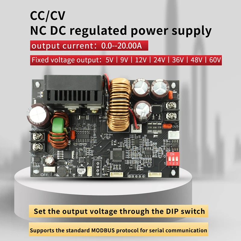 20A/1200W 15A/900W 6-70V To 0-60V CV CC Step Down Module CNC Adjustable DC Regulated Power Supply Maintenance