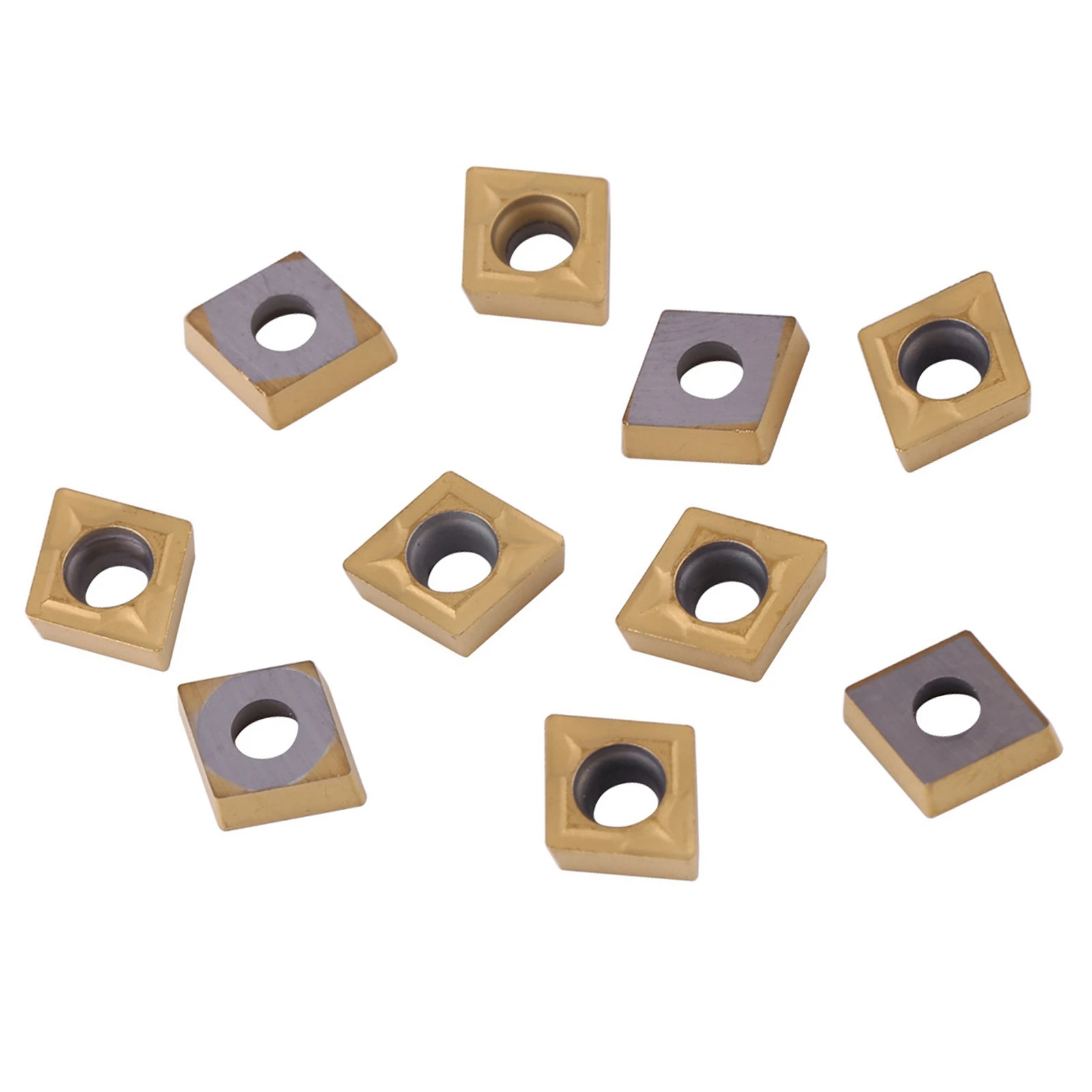 ใบมีดคาร์ไบด์สำหรับเครื่องกลึง CNC จำนวน 10 ชิ้น พร้อมกล่อง