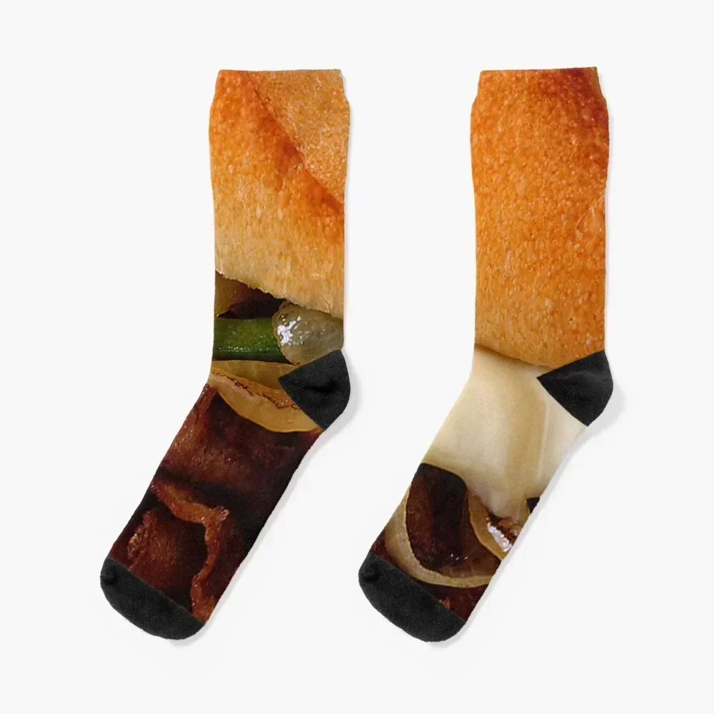 STEAK AND CHEESE Socks sports stockings Toe sports Women Socks Men's