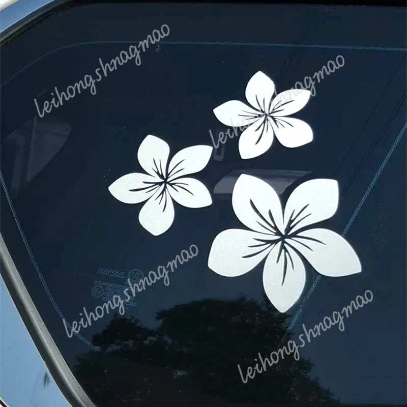 

Die Cut 3 Pretty Flower Graphics Car Stickers Car Motorcycle Scratch Cover Decorative Accessories Waterproof Vinyl Stickers