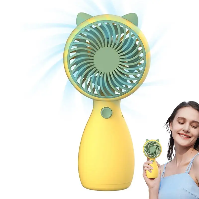 

Personal Fan Safe Odorless Exquisite Hand Held Fan Portable Battery Powered Convenient Rechargeable Small Fan With Non-Slip