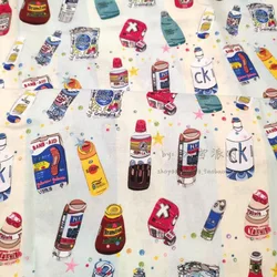 Beautiful 100%Cotton Fabric Condiment Bottle Advertising Patterns Digital Printing Sewing Material DIY Baby Dress/Clothing