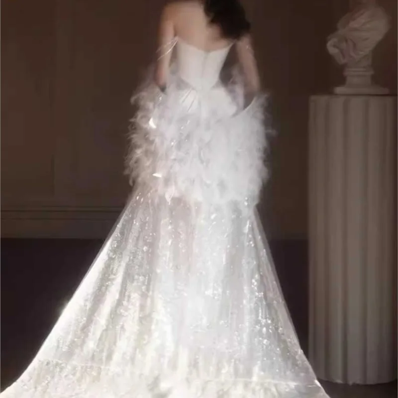 Jednoliniowa, ciężka, ręcznie robiona lekka suknia wieczorowa, nowa mała satynowa sukienka