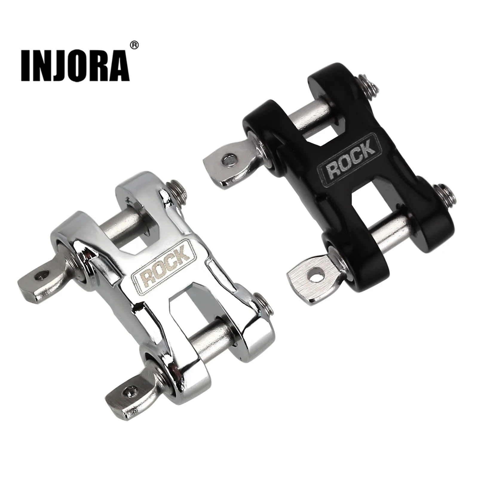 INJORA Metal ROCK Bumper D-ring Tow Hook for 1/10 RC Crawler Car TRX-4 Axial SCX10 90046 Redcat GEN8