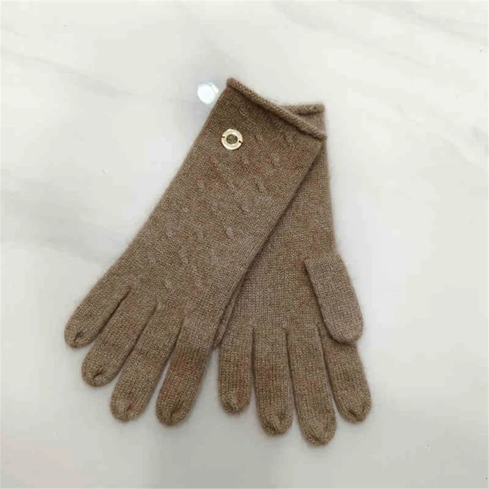 Winter Warm Knitted Full Finger Gloves Women Elastic Cashmere Gloves High Quality