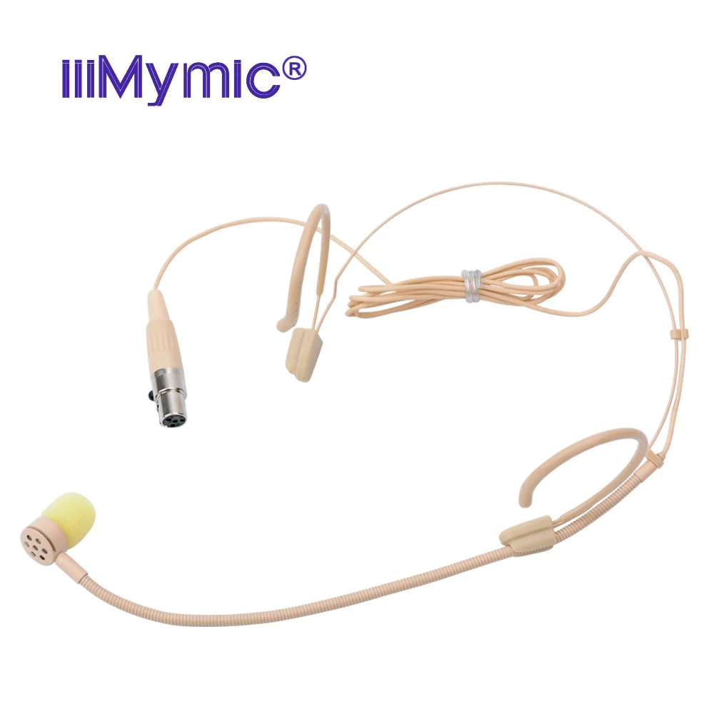 iiiMymic Mini 4pin XLR TA4F Pro Condenser Headset Microphone For Shure Wireless BodyPack Transmitter Perfect Mic for Singing