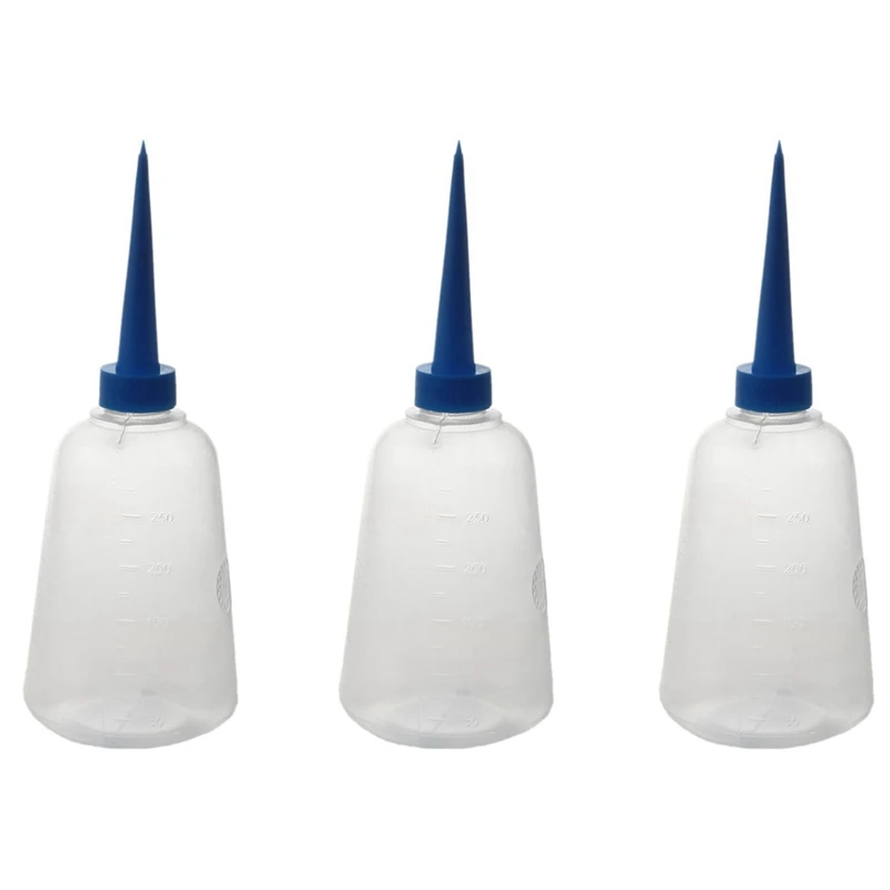 Flacone applicatore di colla liquida in plastica bianca blu trasparente 3X, 250Ml