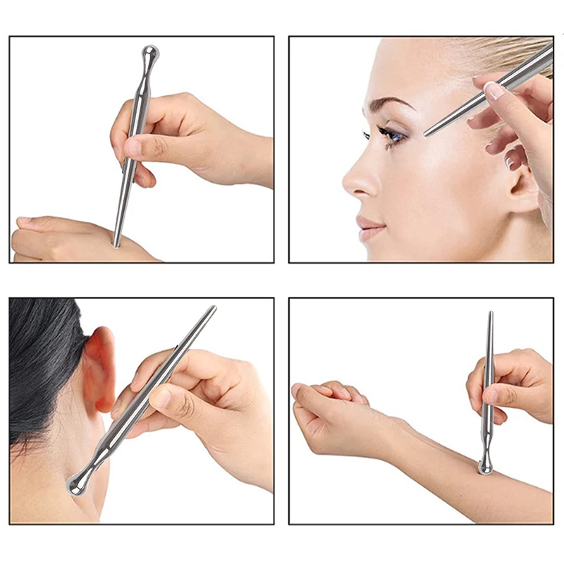 Acupuncture Pen Metal Manual Acupuncture Pen Trigger Point Massager Deep Tissue Massage Tool For Body Pain Relief Care
