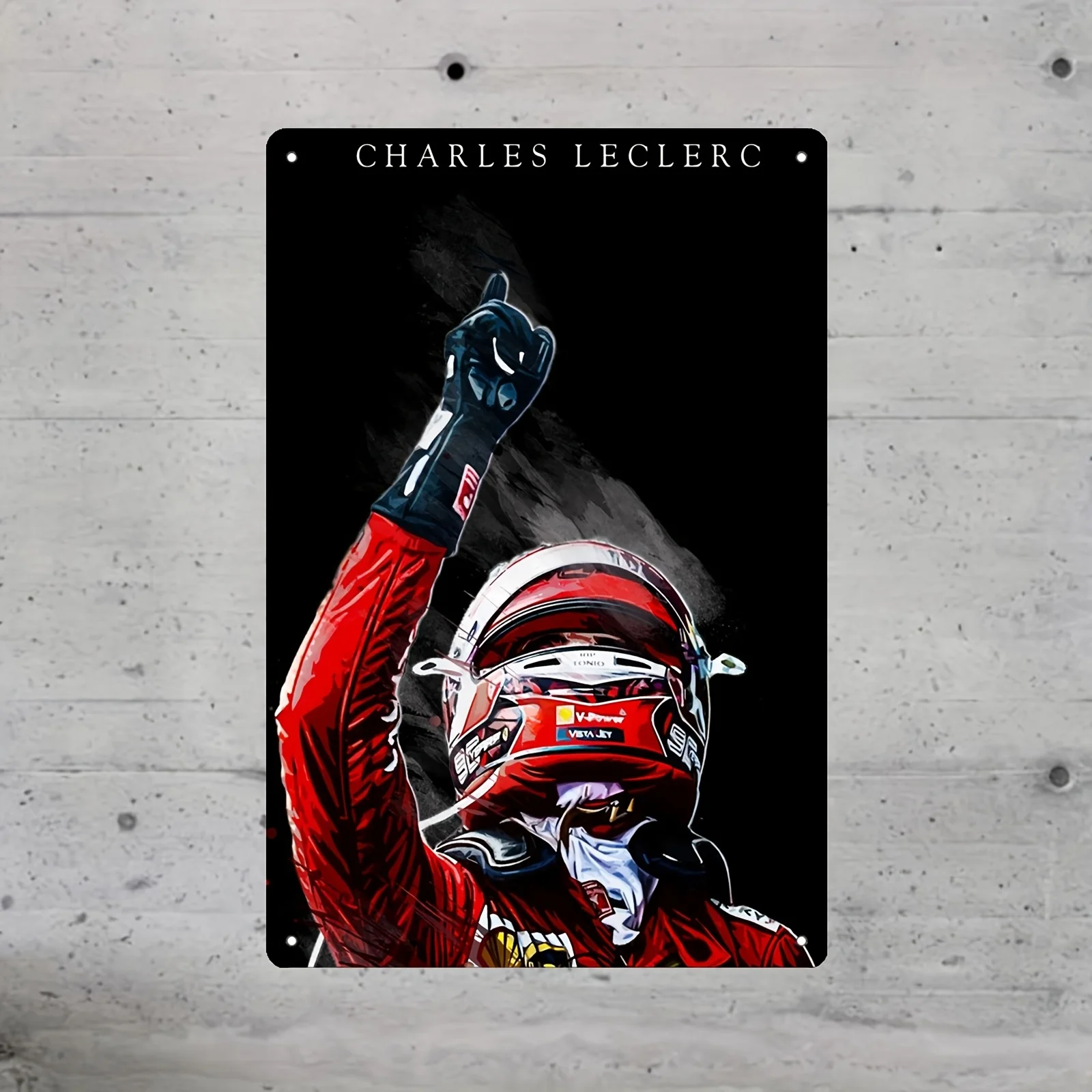 Charles Leclerc Art Deco Metal Tin Sign, Vertical Oblong Aluminum Poster for Home, Kitchen, Garden, Bar, Cafe, Garage Wall Deco