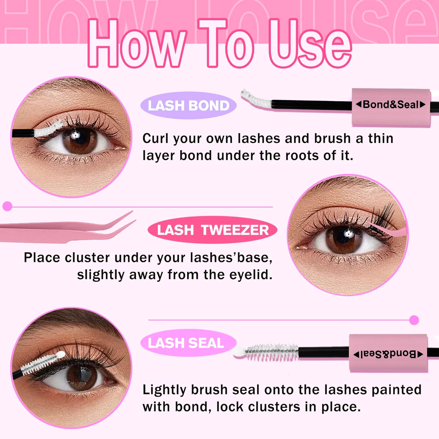 72H Hold False Eyelash Extension Kit - Segmented Mixed Lengths, Magnetic & Hypoallergenic with Tools Set