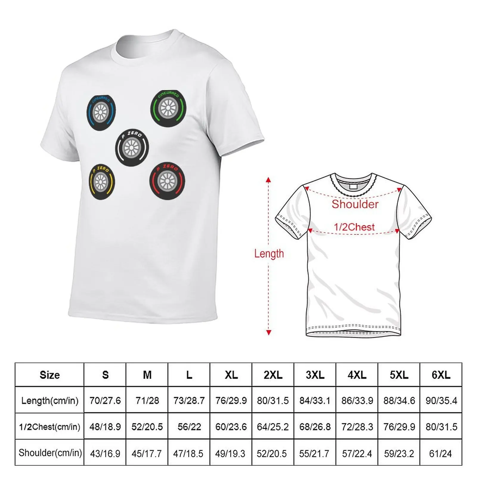 F1 Tyres T-Shirt cotton t shirt pack t shirts for man graphic funny T-Shirt