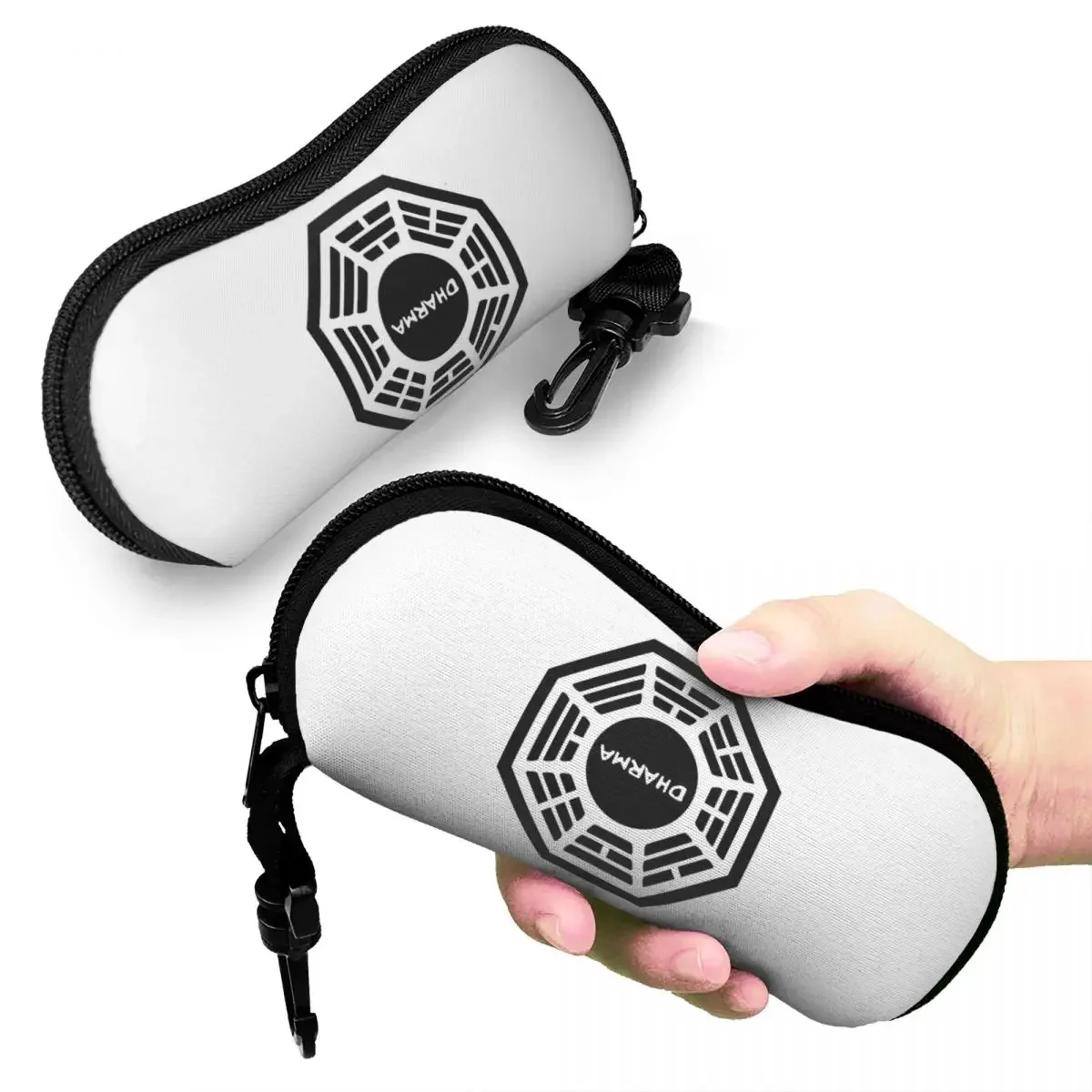 

The Dharma Initiative Shell Glasses Case Protective Sunglasses Box Women Men Soft Eyeglass Bag Pouch