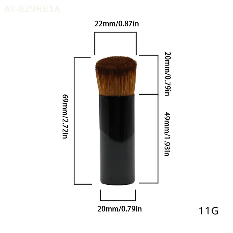 Slanted Head Kabuki Makeup Brush Concealer Powder Blush Contour Liquid Foundation Face Professional Brush Cosmetics Tool Party