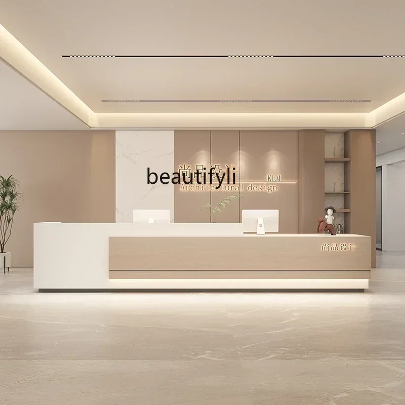 

FG40LXCustomized Hotel Company Hall Reception Table Reception B & B Property Paint Office Bar Counter Cashier Marble