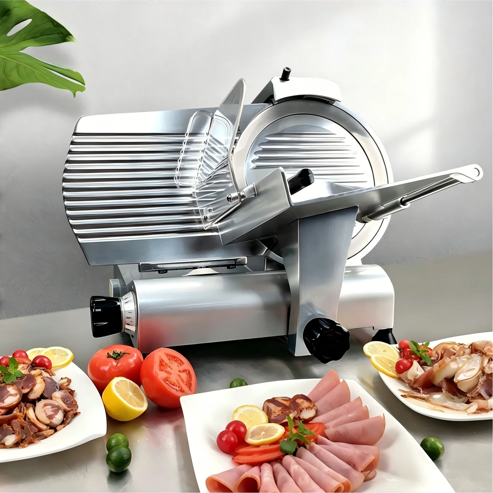 Electric Commercial Meat Slicing Machine Automatic Lamb Roll Slicer Full Auto Meat Cutter for Catering Use