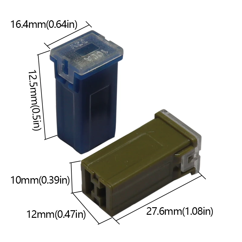 【5PCS】20A 25A 30A 40A 50A 60A Insurance Auto Square Fuse Tube for Car Air Conditioning Insurance Fan