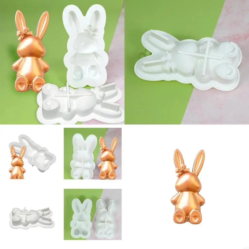 L43A Rabbit Scented Soap Mould DIY Epoxy Chocolate Mold for Decorations