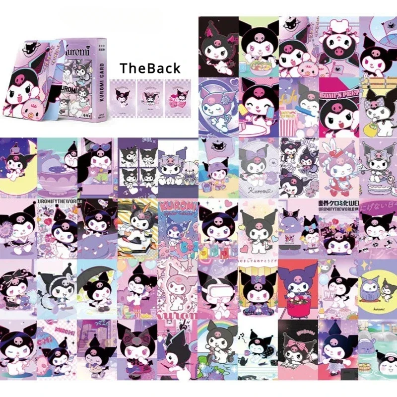 50 pz Anime giapponese Sanrio Card Laser Photo Card Kuromi Melody Cinnamoroll Pachacco Room Decoration Cartoon Card regalo per bambini