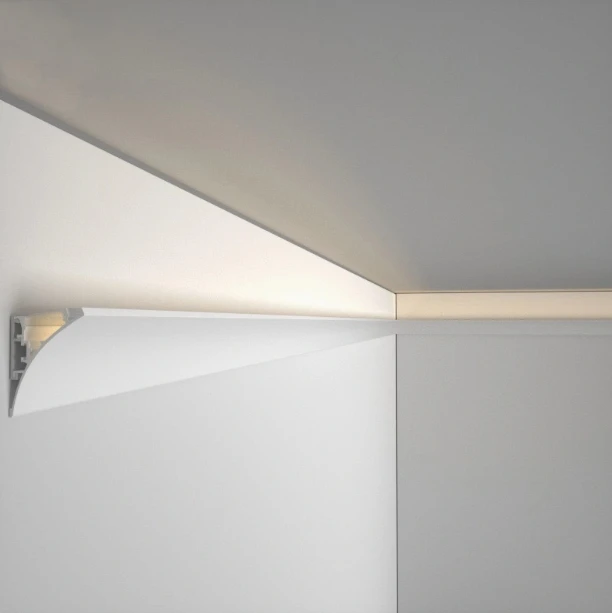 SDW-BD1 Invisible Waist Aluminium Profile Top Corner Upward Wall Washing Linear Light Hidden Plaster Ceiling Led Strip Lights