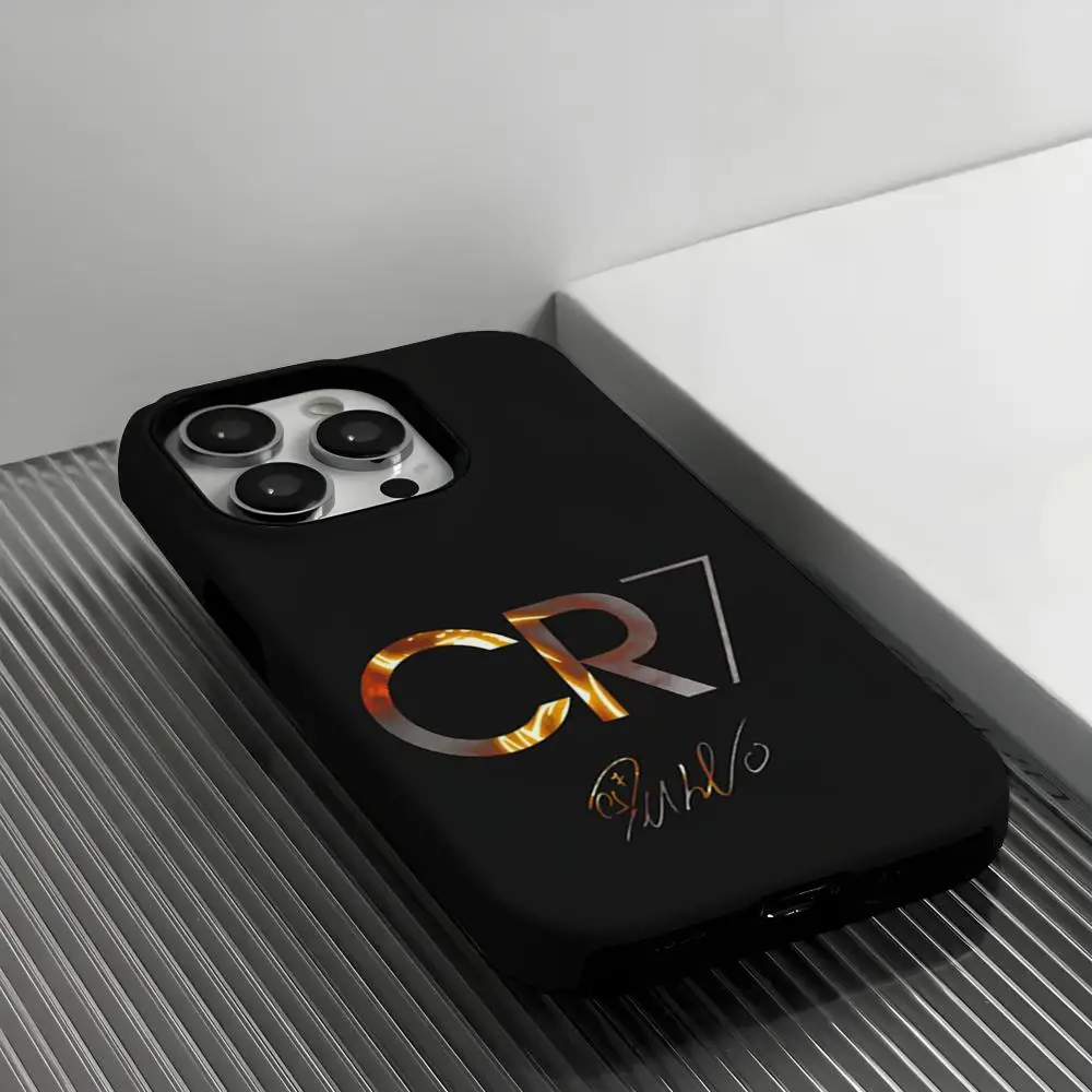

CR7 Cristiano Ronaldo Phone Case Film Korean INS for iPhone 16 15 14 13 12 11 Pro Max Plus Luxury Magnetic Double-layer Cover