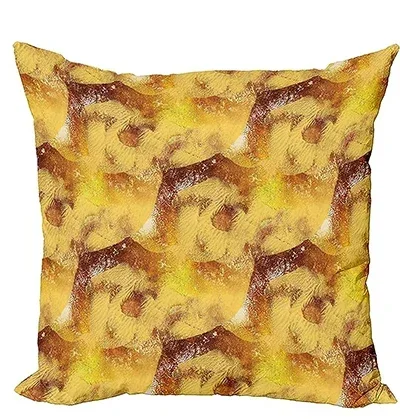 Abstract Printing, Pillow Cover Cushion Cover Modern Digital Printing, Purple Mustard and Cinnamon Autumn Pillowcase