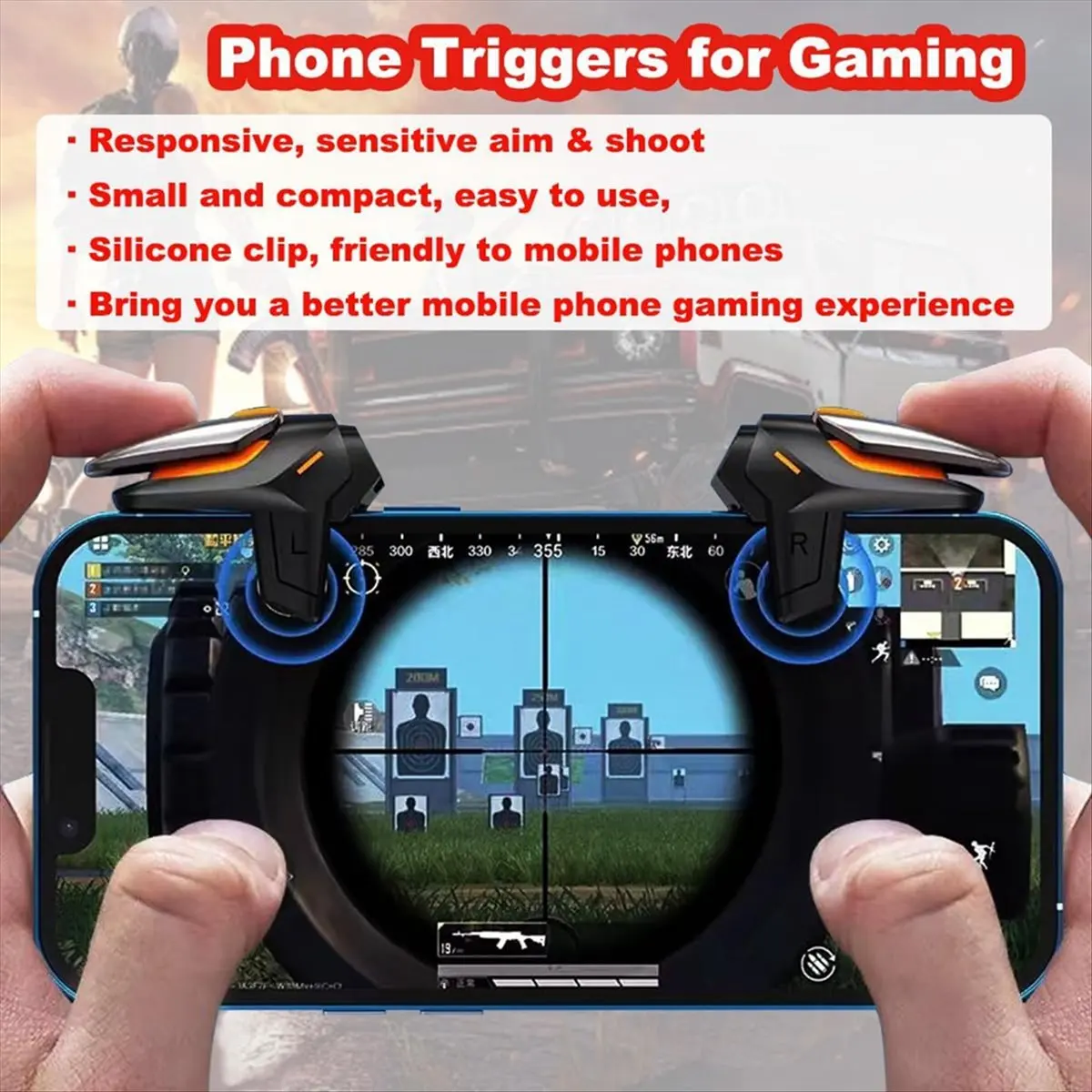 L77A Phone Triggers for Gaming, New Version Gaming Triggers for Mobile Gaming, Sensitive Aim Phone Gaming Trigger